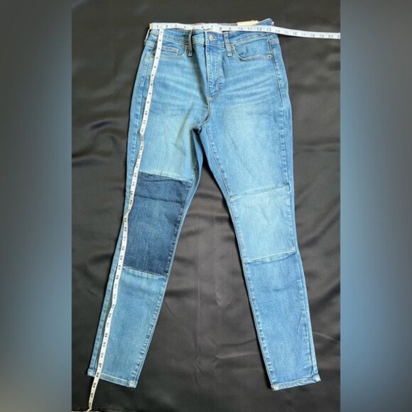 NWT Universal Thread High Rise Skinny Patched Jeans FITTED HIP & THIGH Size 4 - Picture 7 of 8